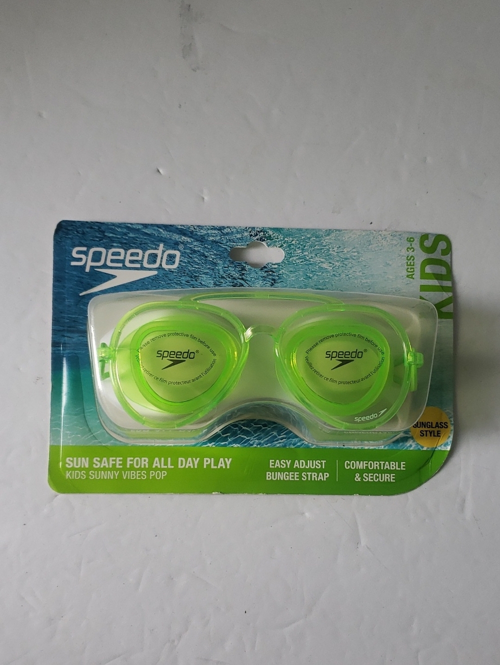 🤯3/$12 Speedo Sunny Vibes Pop Goggles Swimming All Day Wear New Unisex